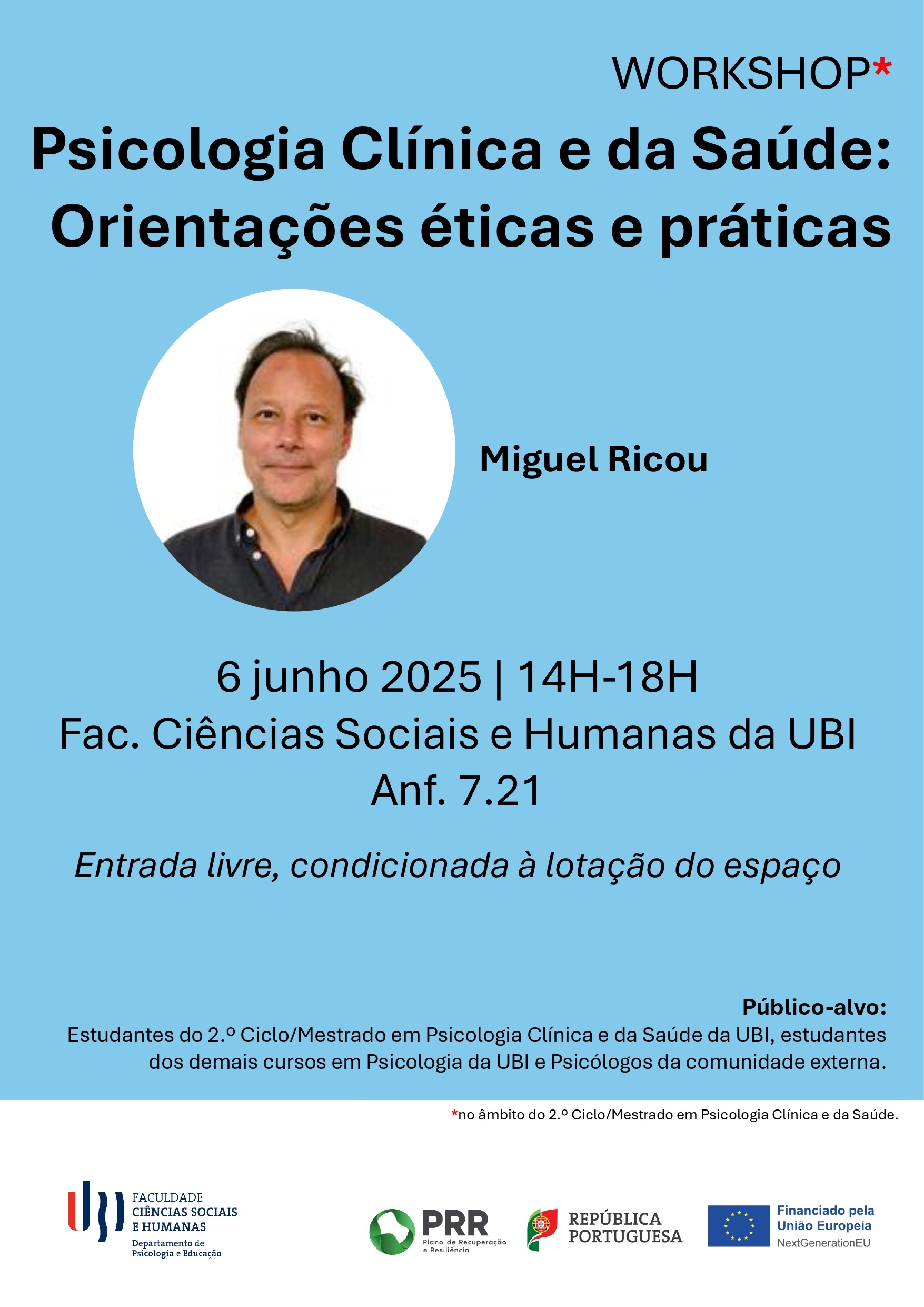 Workshop “Psicologia Clínica e da Saúde: Orientações práticas e éticas”